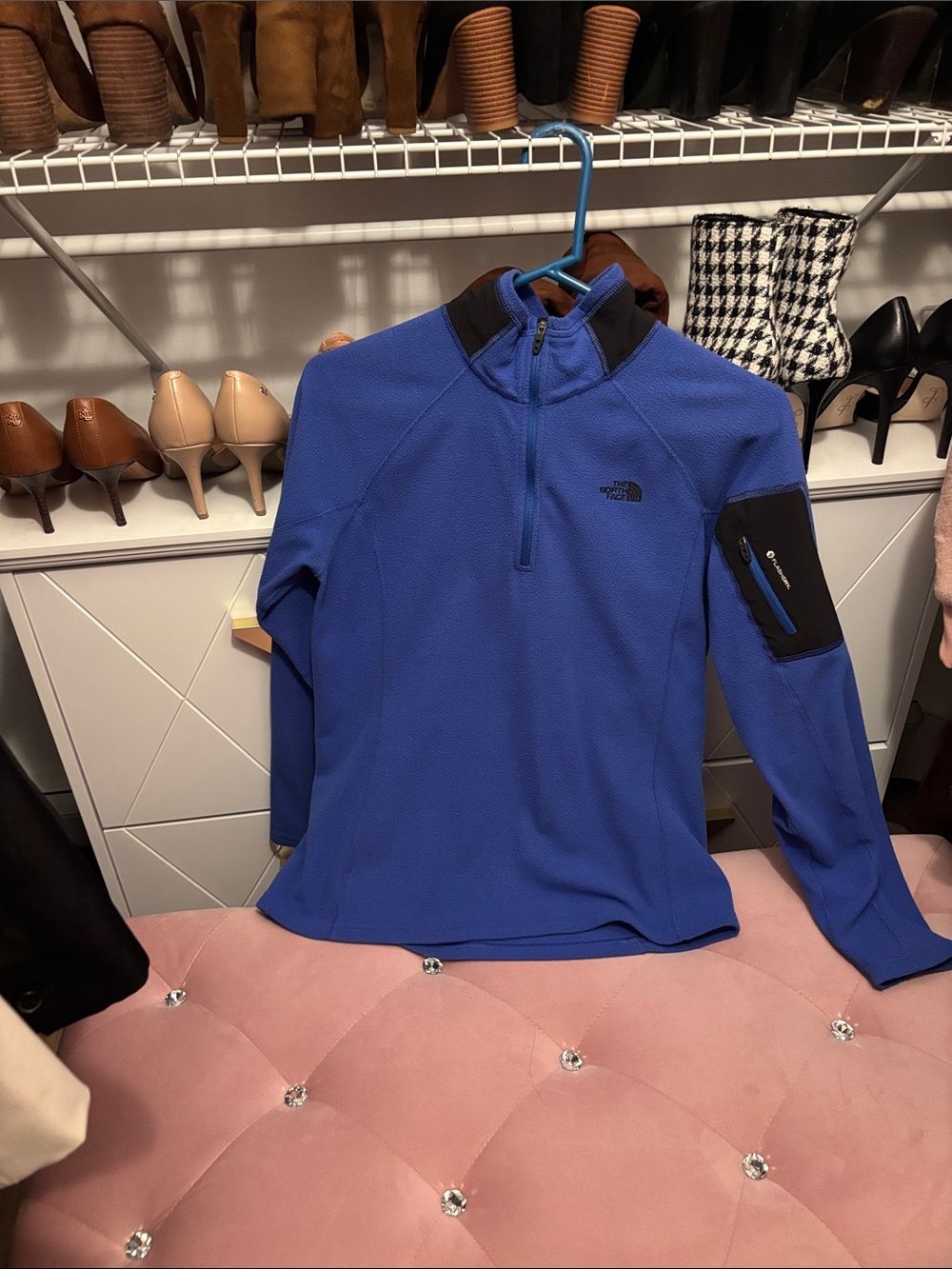The North Face Men's Royal Blue Half-Zip Fleece with Black Accents